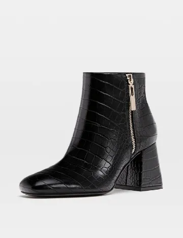 Botine Stradivarius, negru Negru