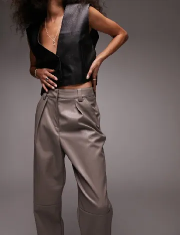 Pantaloni Top Shop, maro Maro