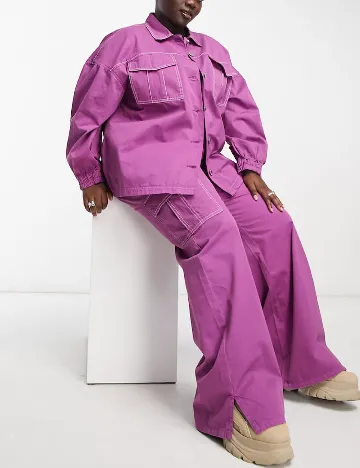 Pantaloni Native Youth Plus Size, mov Mov