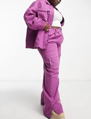 Pantaloni Native Youth Plus Size, mov Mov