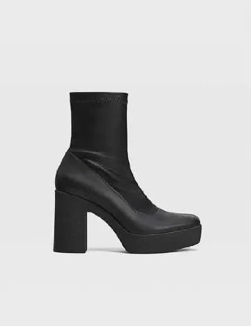 Botine Stradivarius, negru Negru