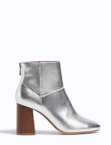 Botine Stradivarius, argintiu Gri