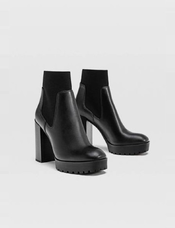 Botine Stradivarius, negru