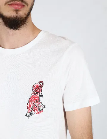 Tricou !Solid, alb Alb