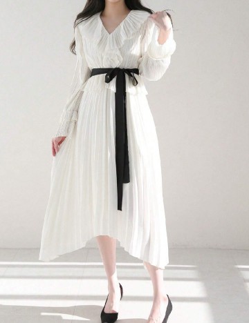 Rochie medie Dazy, alb