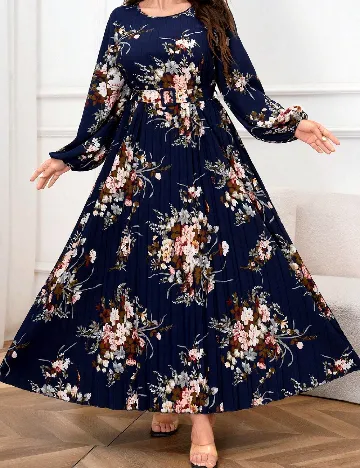 Rochie lunga SHEIN CURVE, floral print Floral print