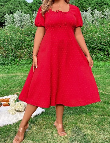 Rochie medie SHEIN CURVE, rosu