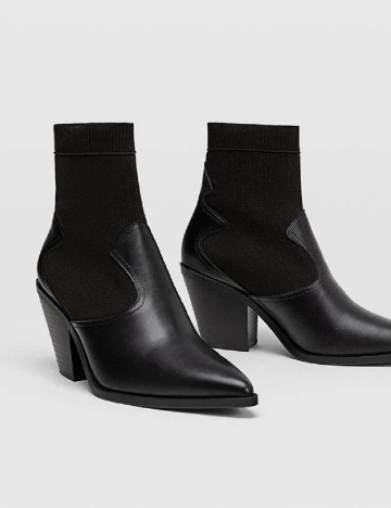 Botine Stradivarius, negru