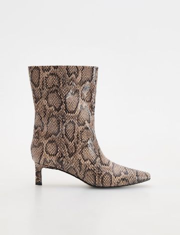 Botine Reserved, imprimeu sarpe