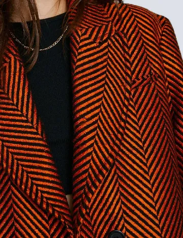 Palton Nasty Gal, portocaliu/negru Portocaliu