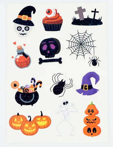 Set stickere Halloween W&O Products, mix culori Mix culori