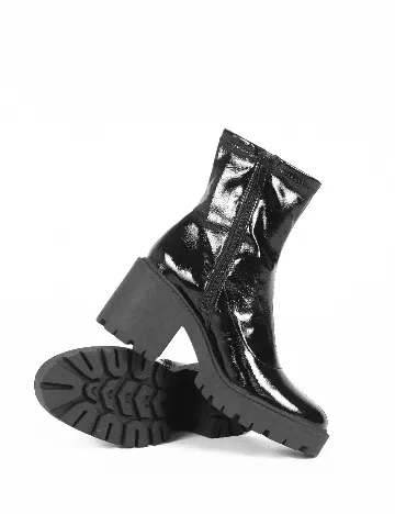 Botine Stradivarius, negru Negru