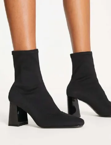 Botine Stradivarius, negru Negru