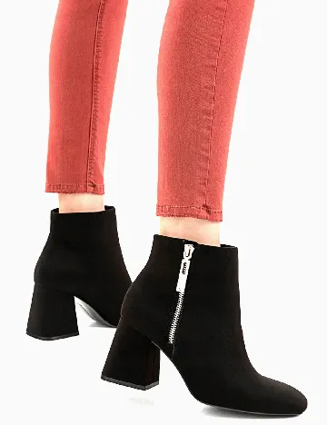 Botine Stradivarius, negru Negru