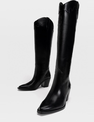 Cizme Stradivarius, negru