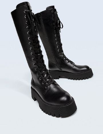 Cizme Stradivarius, negru