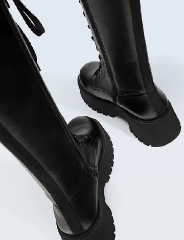 Cizme Stradivarius, negru Negru