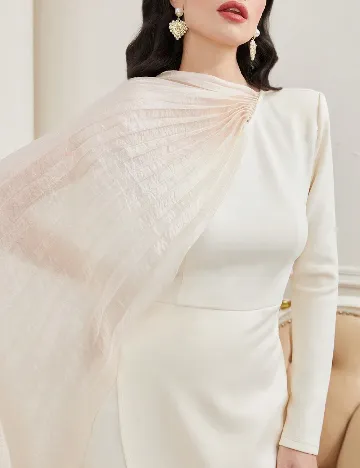 Rochie lunga SHEIN, crem Crem