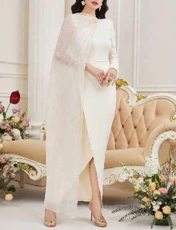 Rochie lunga SHEIN, crem Crem
