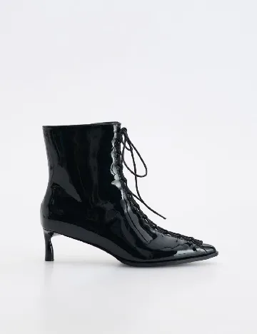 Botine Reserved, negru Negru