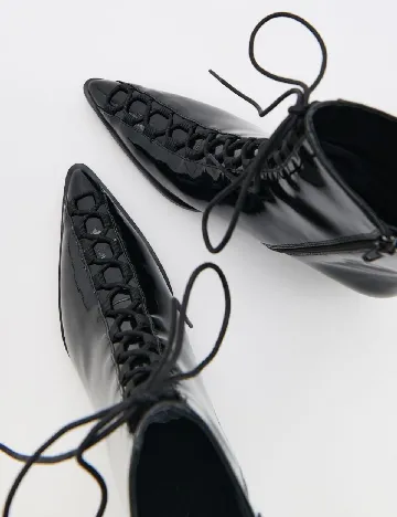 Botine Reserved, negru Negru