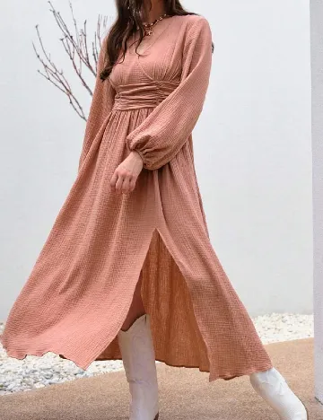 Rochie medie SHEIN, piersica Portocaliu