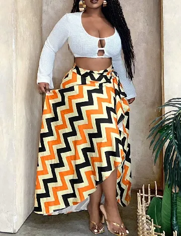 Fusta SHEIN CURVE, mix culori Mix culori