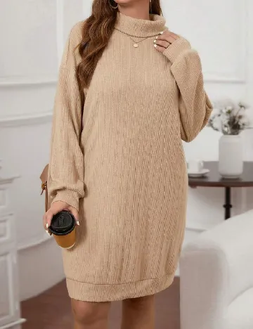 Rochie scurta SHEIN CURVE, maro deschis Maro