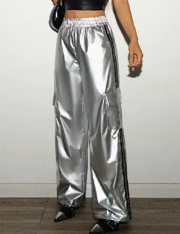 Pantaloni SHEIN, argintiu Gri