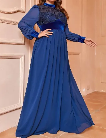 Rochie lunga SHEIN CURVE, albastru Albastru