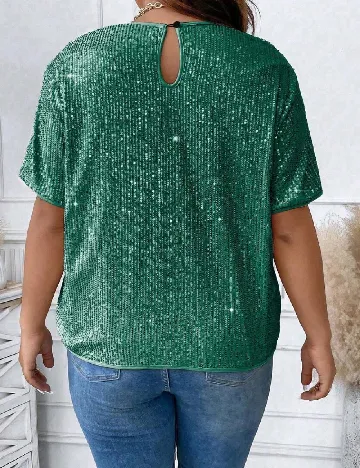 Bluza SHEIN CURVE, verde Verde