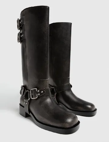 Cizme Stradivarius, negru Negru