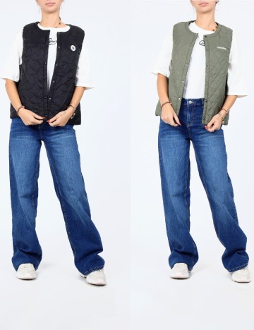 Vesta reversibila Converse All Star, verde/negru