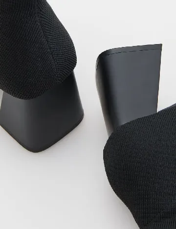 Botine Reserved, negru Negru