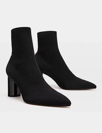 Botine Stradivarius, negru Negru