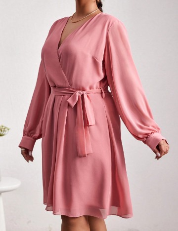 Rochie scurta SHEIN CURVE, roz