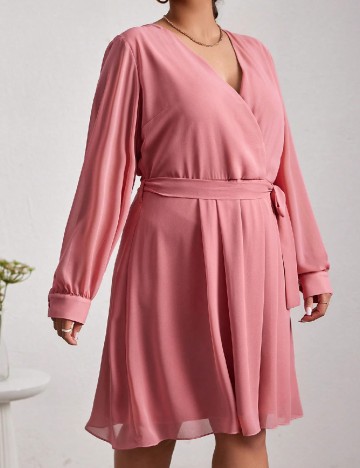 Rochie scurta SHEIN CURVE, roz