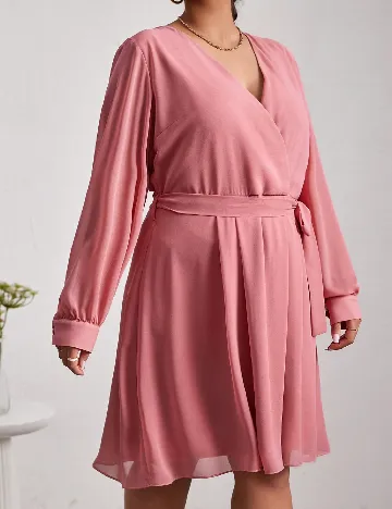 Rochie scurta SHEIN CURVE, roz Roz