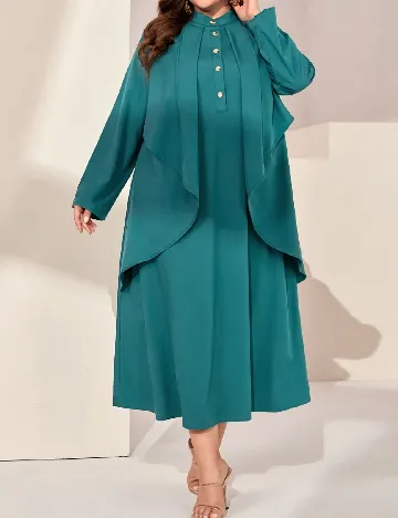 Rochie medie SHEIN CURVE, verde Verde
