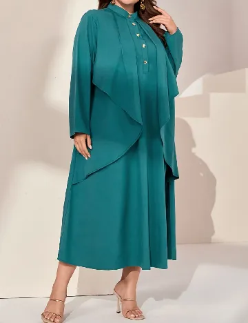 Rochie medie SHEIN CURVE, verde Verde