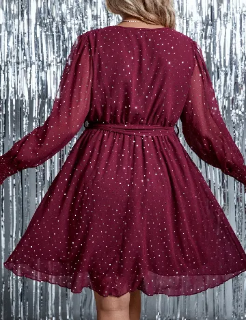 Rochie scurta SHEIN CURVE, visiniu Rosu
