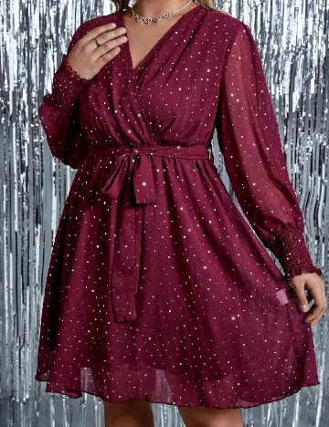 Rochie scurta SHEIN CURVE, visiniu Rosu