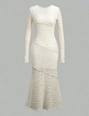 Rochie lunga SHEIN, crem Crem