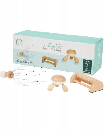 Set accesorii masaj Beauty Star, maro