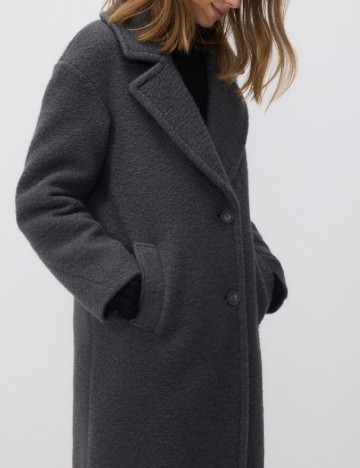 Palton oversize Reserved, gri