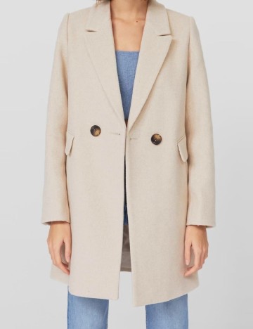 Palton Stradivarius, crem