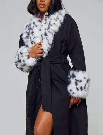 Palton PrettyLittleThing, negru Negru