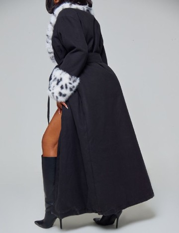 Palton PrettyLittleThing, negru