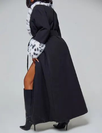 Palton PrettyLittleThing, negru Negru
