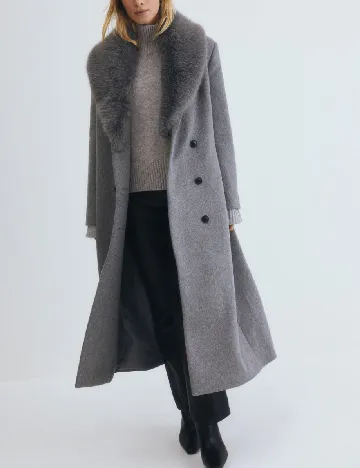 Palton oversize Reserved, gri Gri